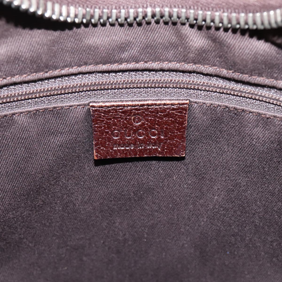 GUCCI GG Canvas Shoulder Bag Beige Silver 115003 Auth 202688A