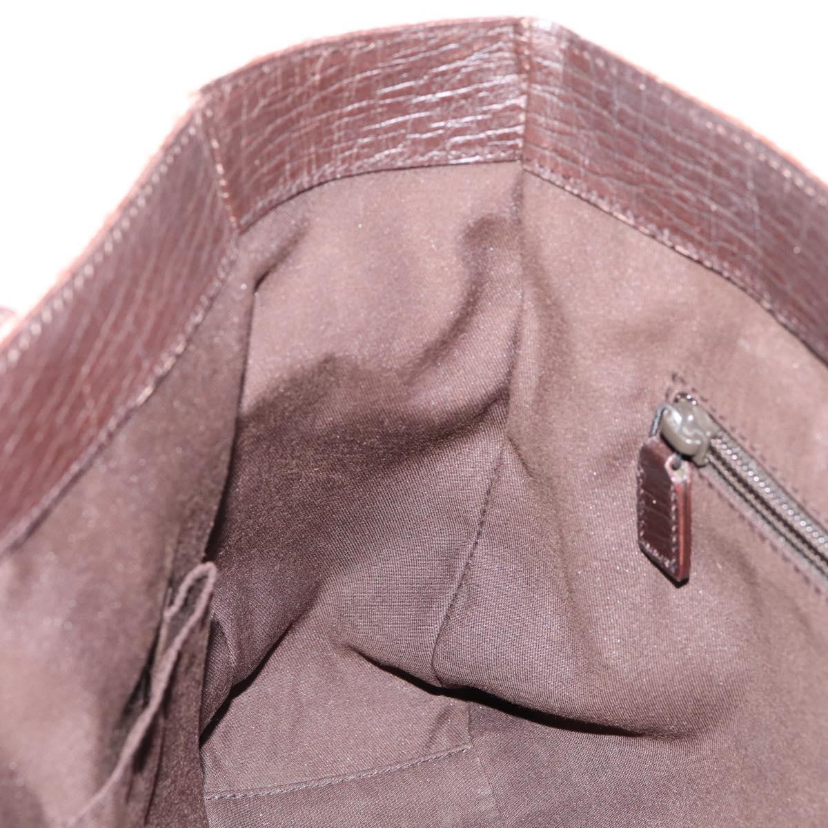 GUCCI GG Supreme Tote Bag PVC Beige Silver 141976 Auth 202691