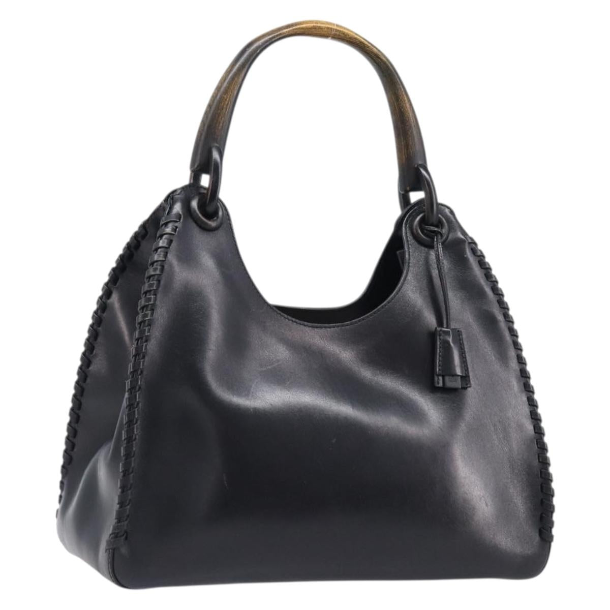 GUCCI Shoulder Bag Leather Black 106236 Auth 202694V