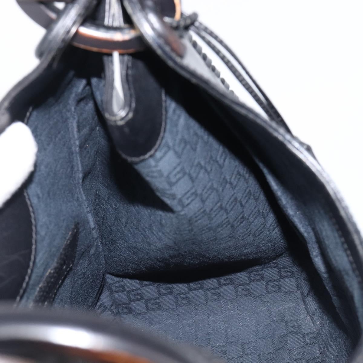GUCCI Shoulder Bag Leather Black 106236 Auth 202694V