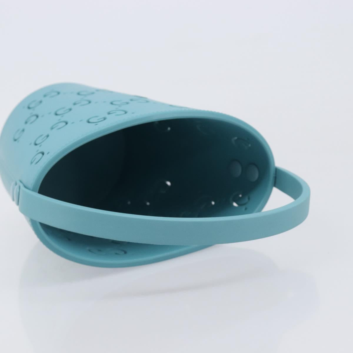 GUCCI Children's Hand Bag rubber Turquoise Blue 723051 Auth 202697M