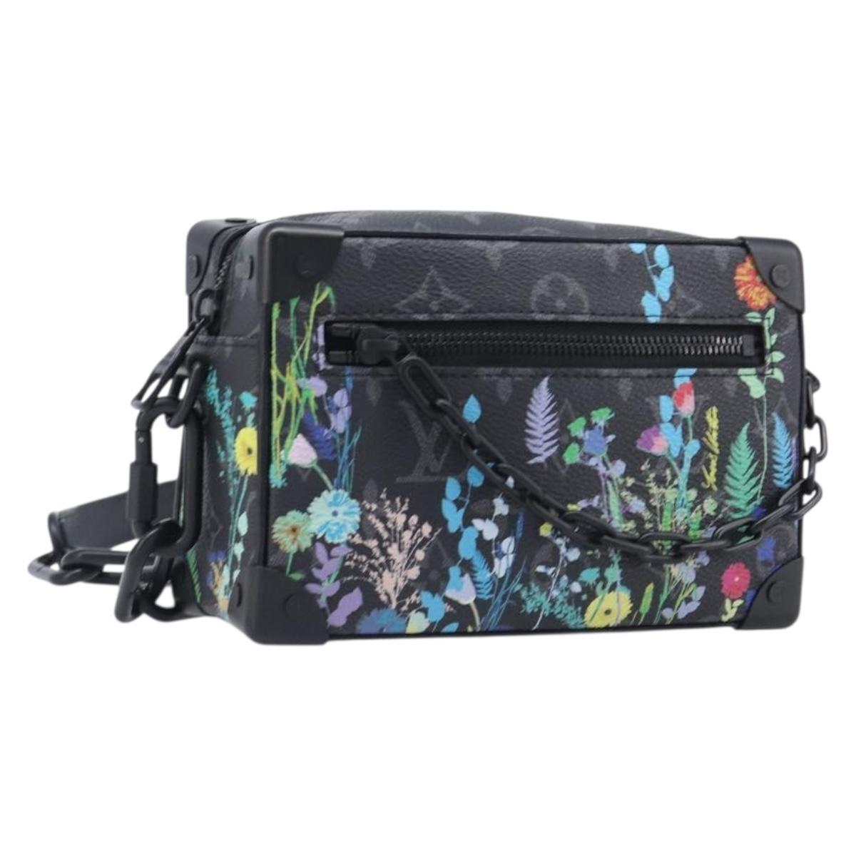 LOUIS VUITTON Monogram Eclipse Foliage Mini Soft Trunk Bag M69072 Auth 202698SM