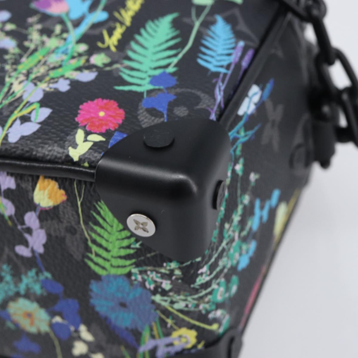 LOUIS VUITTON Monogram Eclipse Foliage Mini Soft Trunk Bag M69072 Auth 202698SM