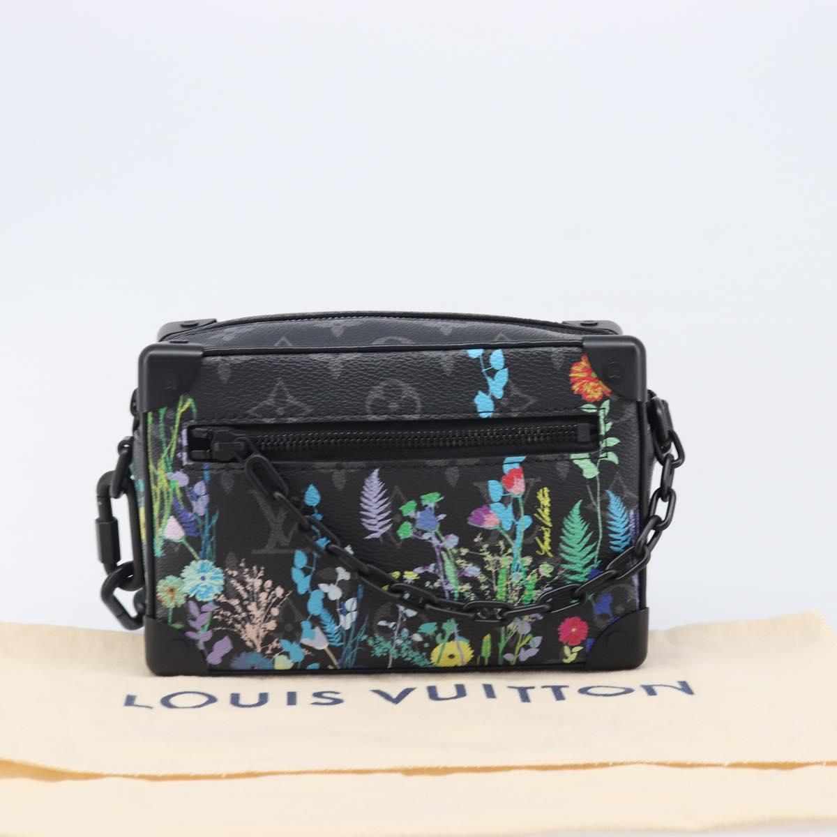 LOUIS VUITTON Monogram Eclipse Foliage Mini Soft Trunk Bag M69072 Auth 202698SM