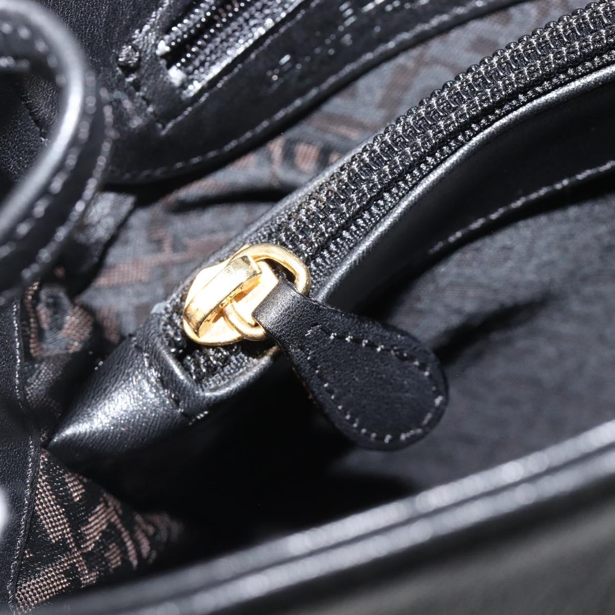 BALLY Shoulder Bag Leather Black Gold Auth 202700V