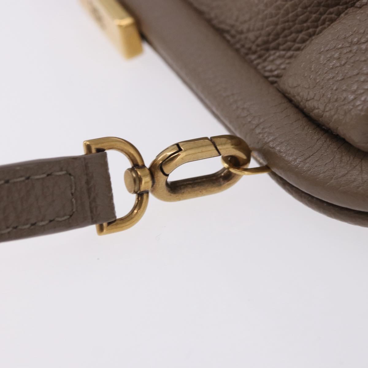 BALENCIAGA Cloud XS Shoulder Bag Leather Beige Gold 618895 Auth 202701V