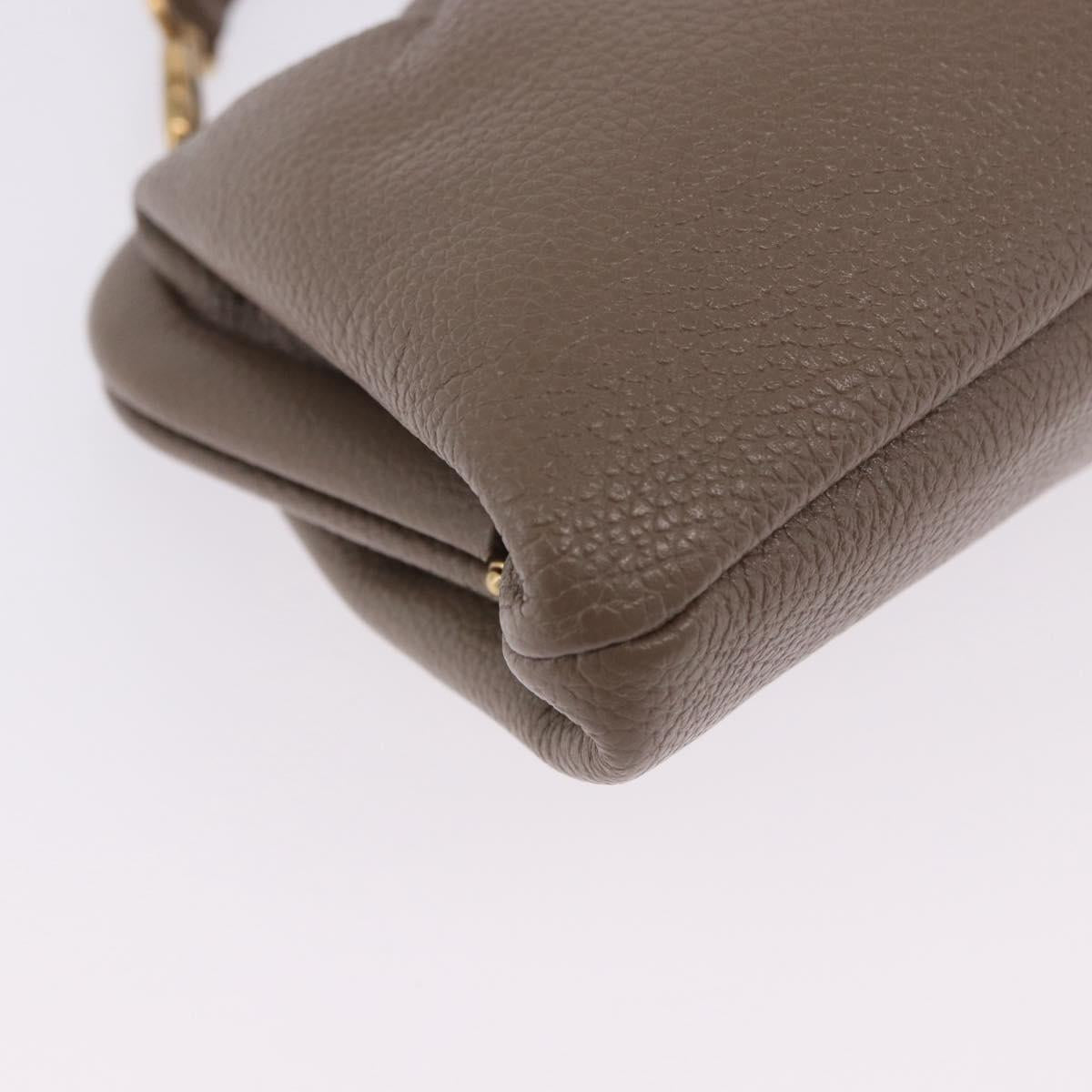 BALENCIAGA Cloud XS Shoulder Bag Leather Beige Gold 618895 Auth 202701V