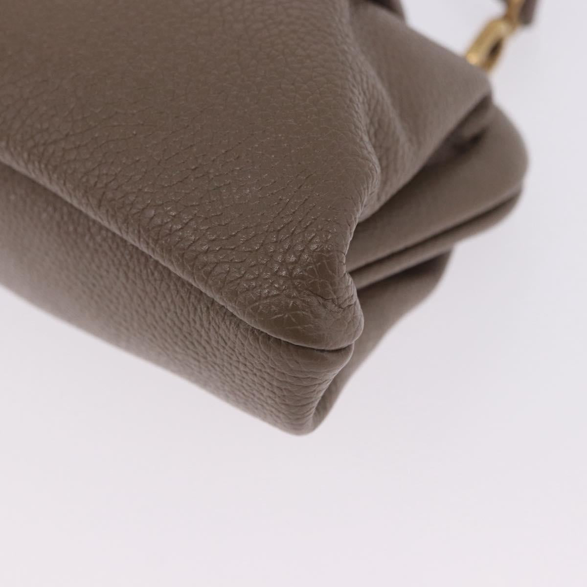 BALENCIAGA Cloud XS Shoulder Bag Leather Beige Gold 618895 Auth 202701V