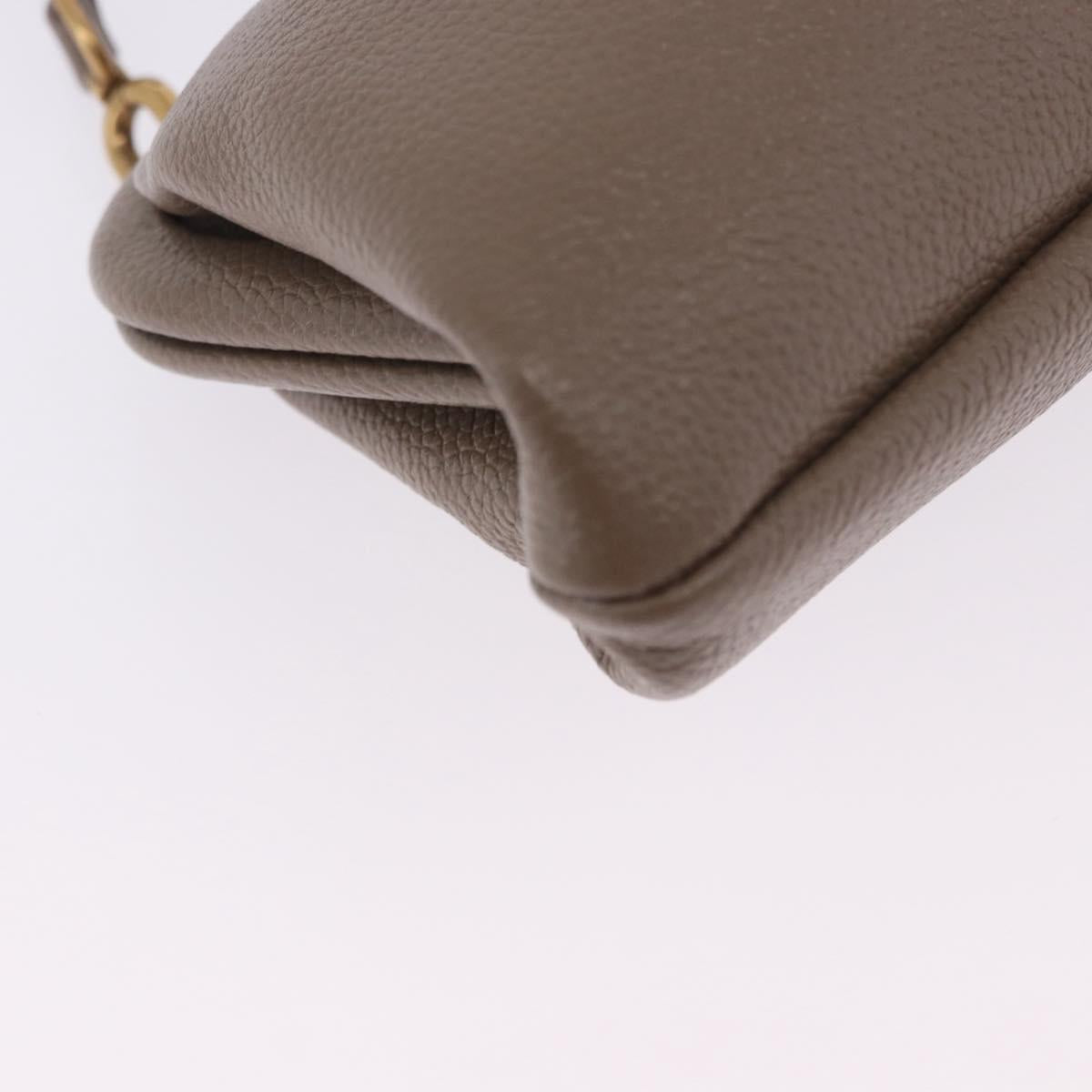 BALENCIAGA Cloud XS Shoulder Bag Leather Beige Gold 618895 Auth 202701V