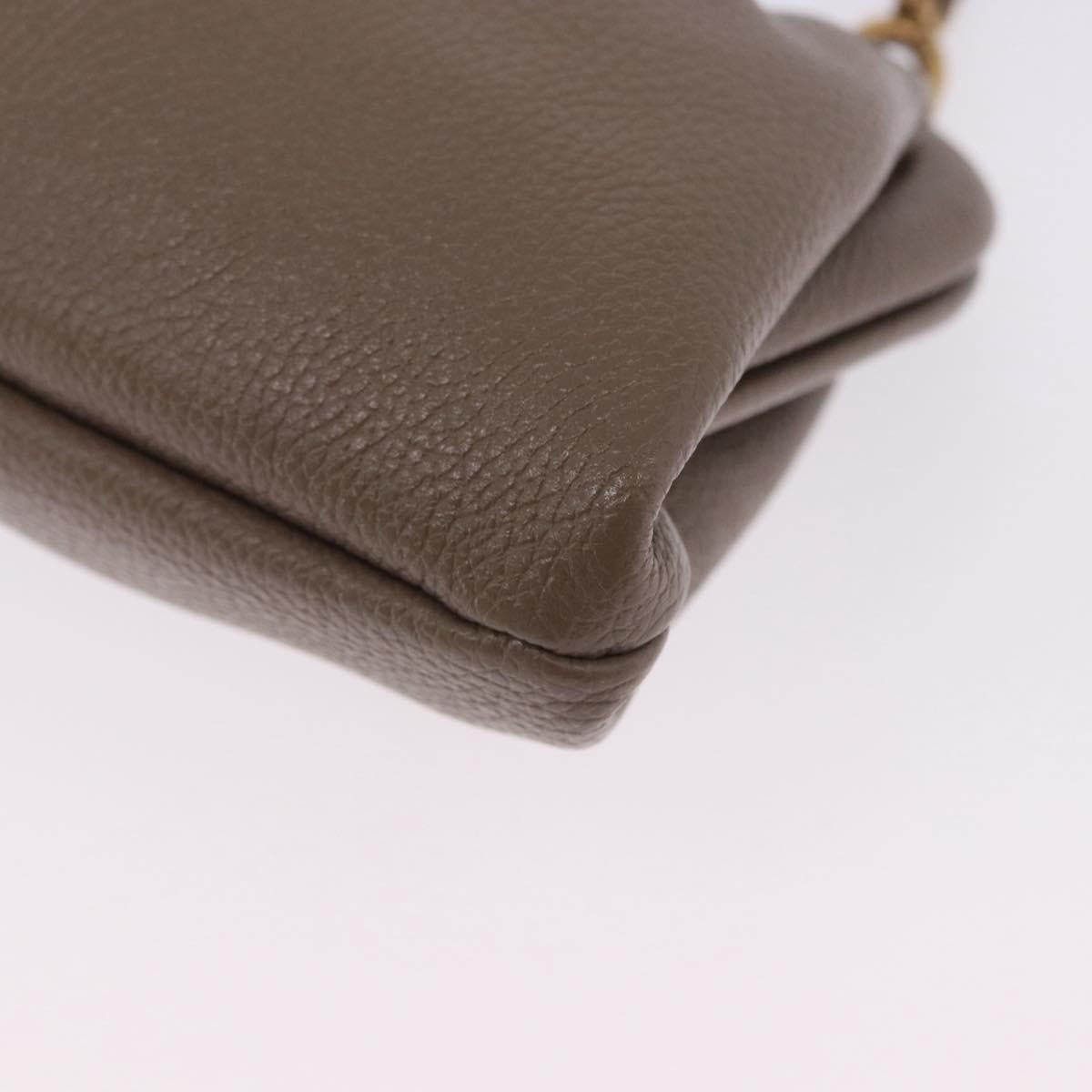 BALENCIAGA Cloud XS Shoulder Bag Leather Beige Gold 618895 Auth 202701V
