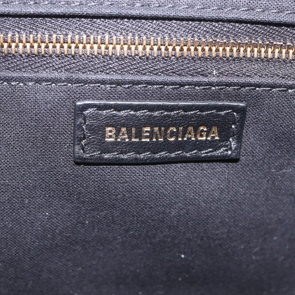BALENCIAGA Cloud XS Shoulder Bag Leather Beige Gold 618895 Auth 202701V