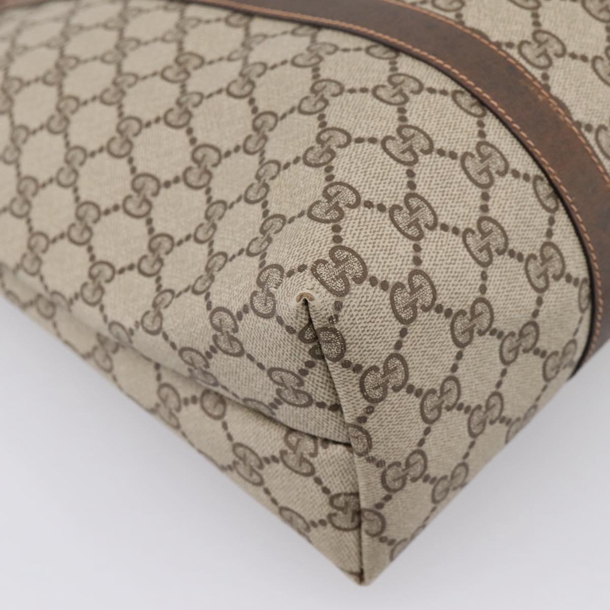 GUCCI GG Supreme Tote Bag PVC Beige Auth 202702