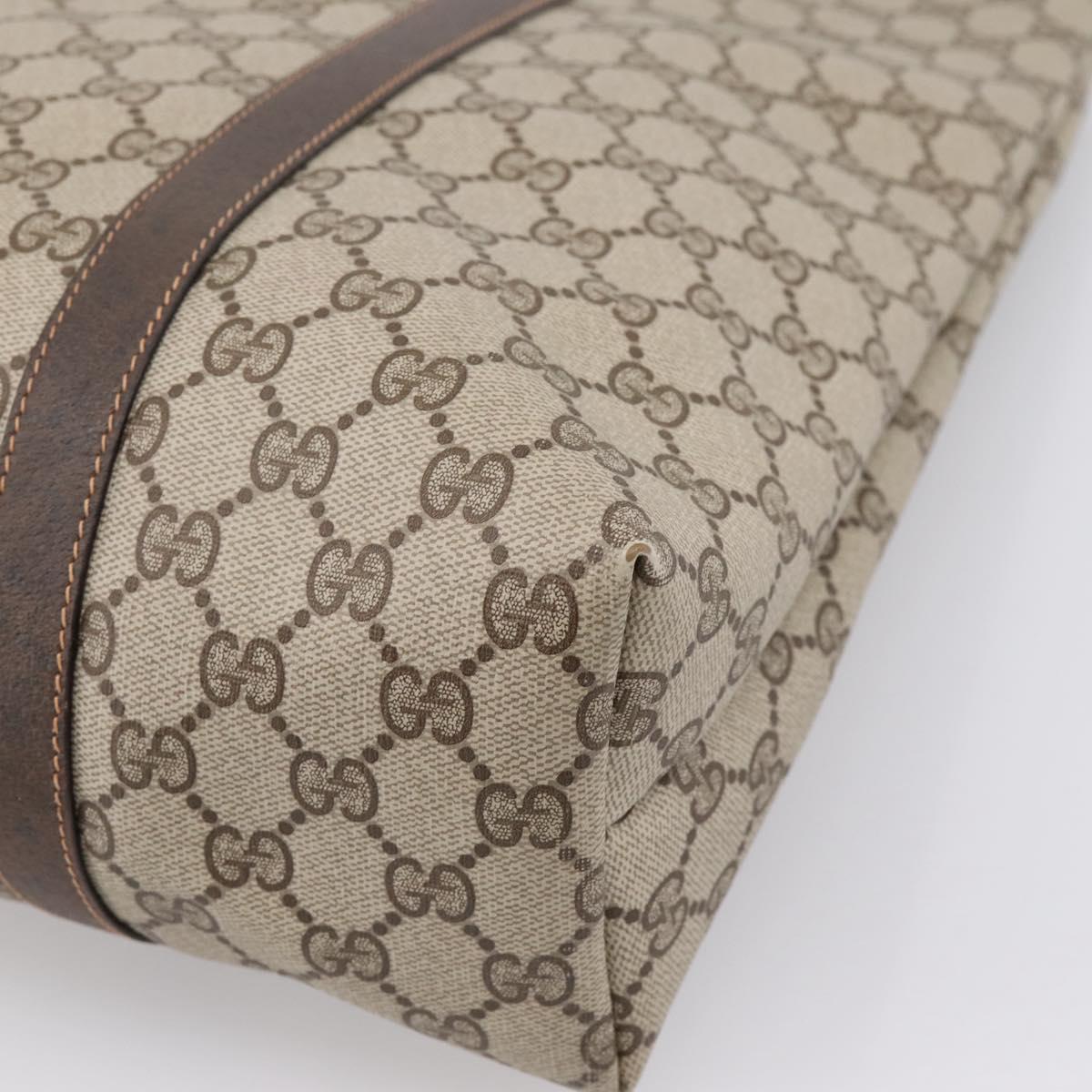 GUCCI GG Supreme Tote Bag PVC Beige Auth 202702