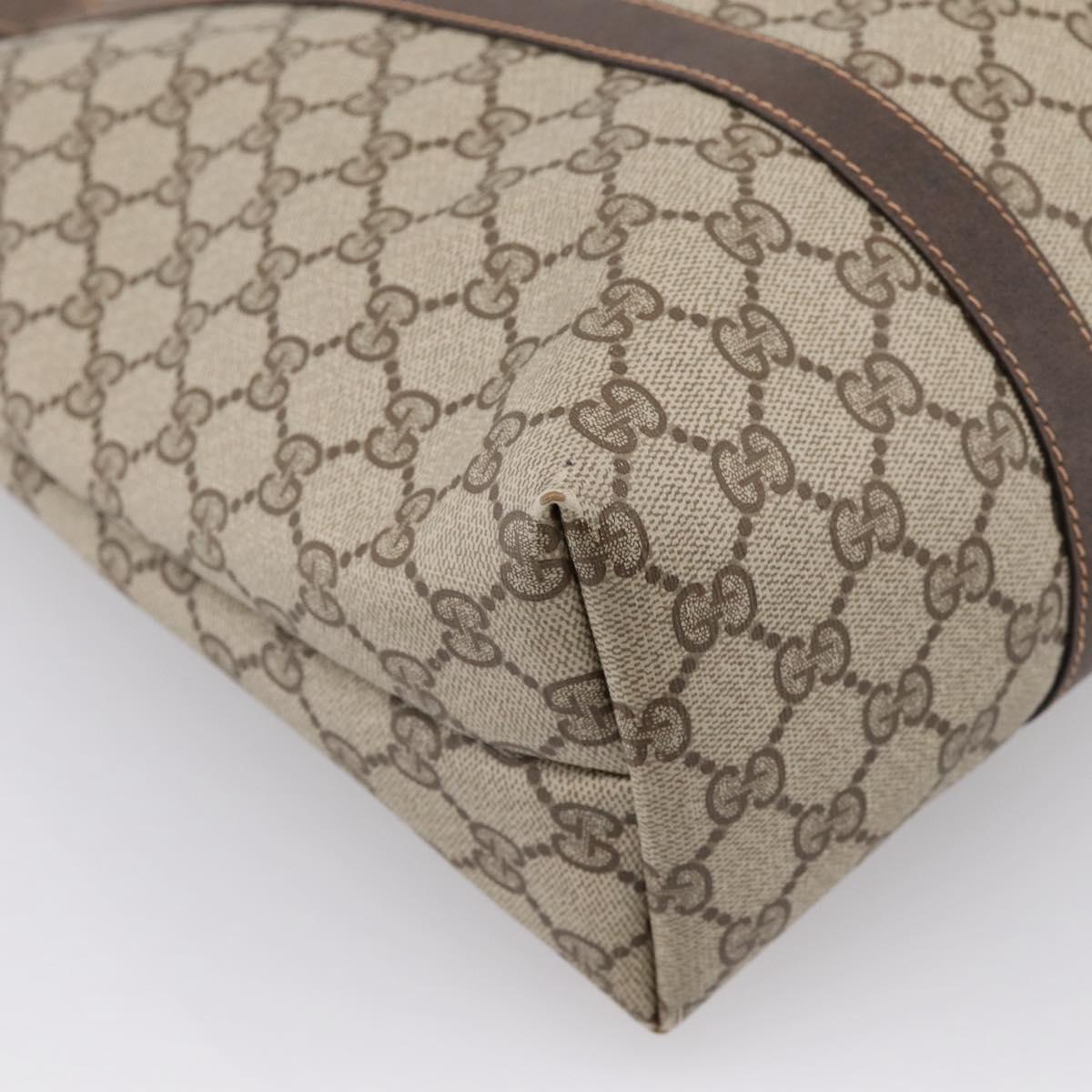 GUCCI GG Supreme Tote Bag PVC Beige Auth 202702