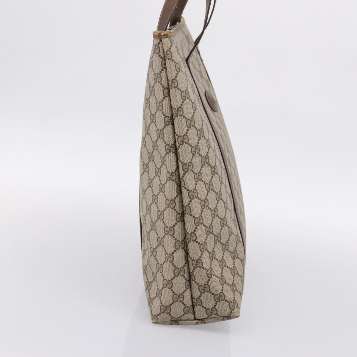 GUCCI GG Supreme Tote Bag PVC Beige Auth 202702