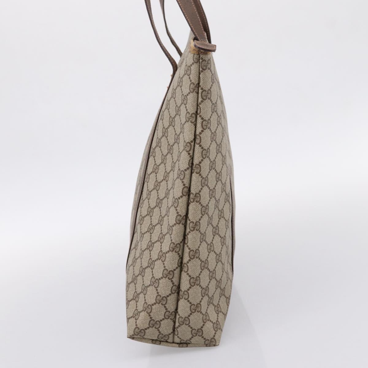 GUCCI GG Supreme Tote Bag PVC Beige Auth 202702