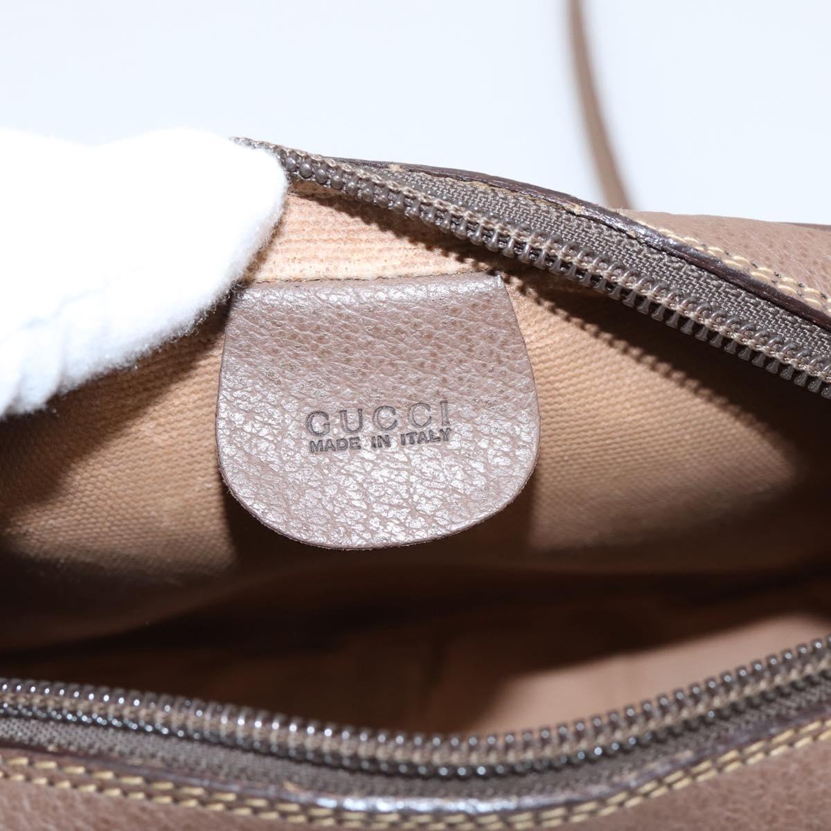GUCCI GG Supreme Web Sherry Line Bag PVC Beige Gold 007 58 6112 Auth 202703