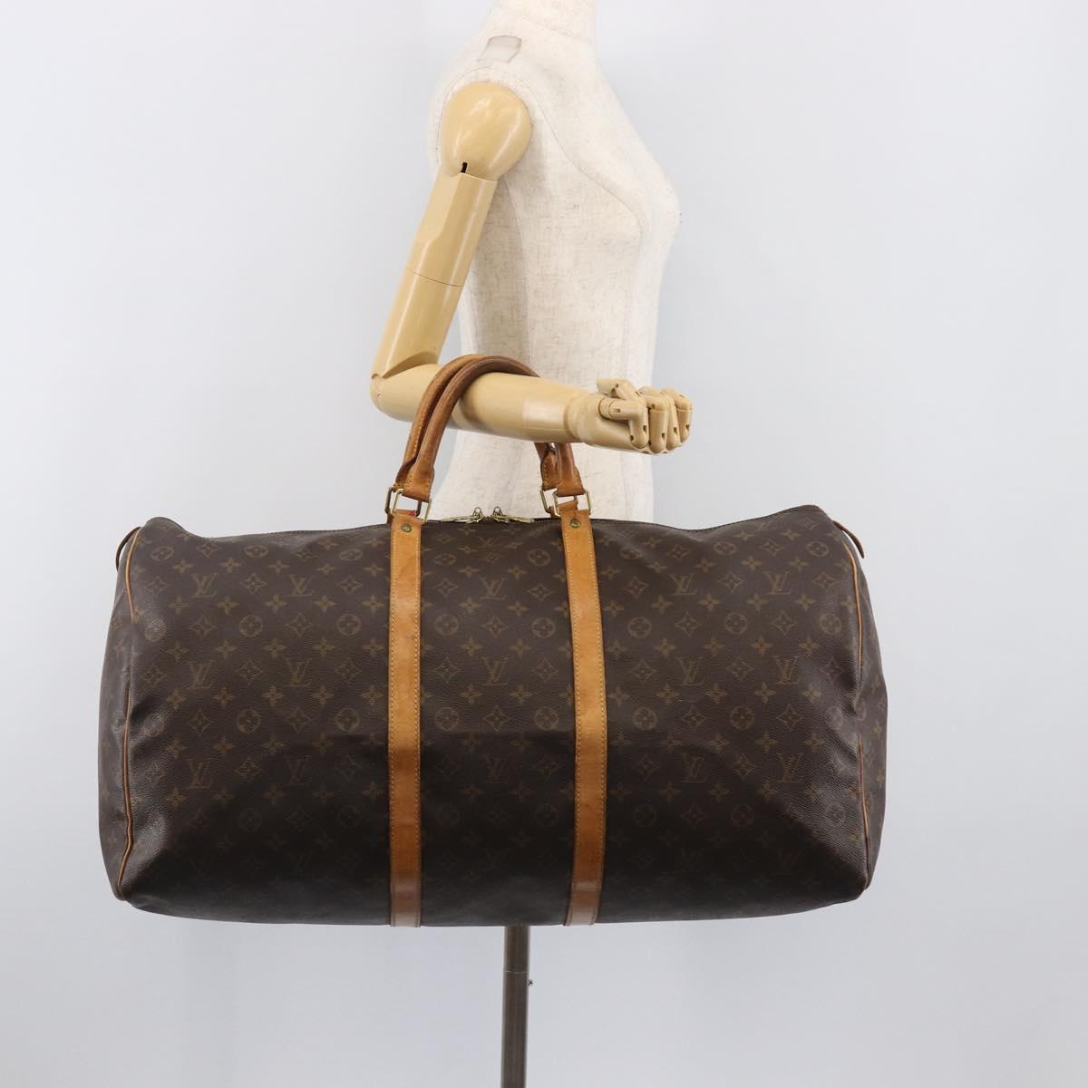 LOUIS VUITTON Monogram Keepall 60 Boston Bag M41422 LV Auth 202706