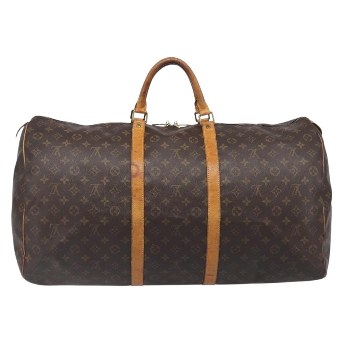 LOUIS VUITTON Monogram Keepall 60 Boston Bag M41422 LV Auth 202706