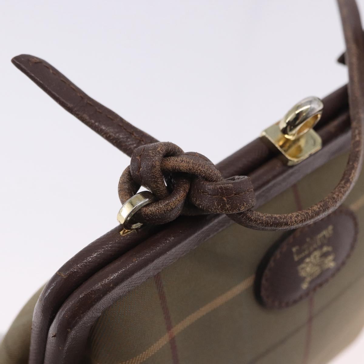 Burberrys Nova Check Shoulder Bag Canvas Beige Gold Auth 202710