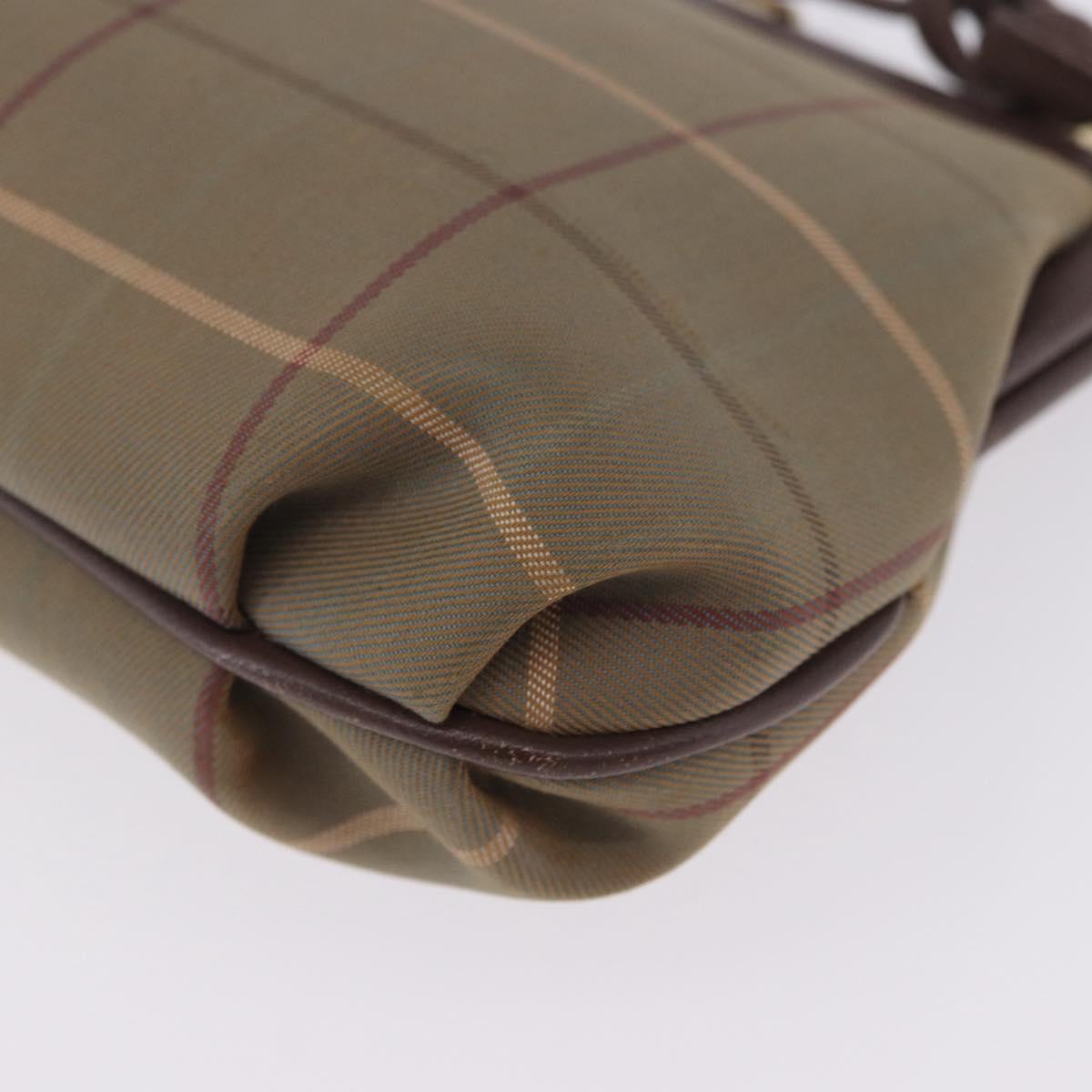 Burberrys Nova Check Shoulder Bag Canvas Beige Gold Auth 202710