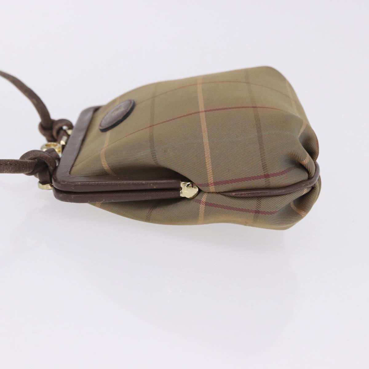 Burberrys Nova Check Shoulder Bag Canvas Beige Gold Auth 202710