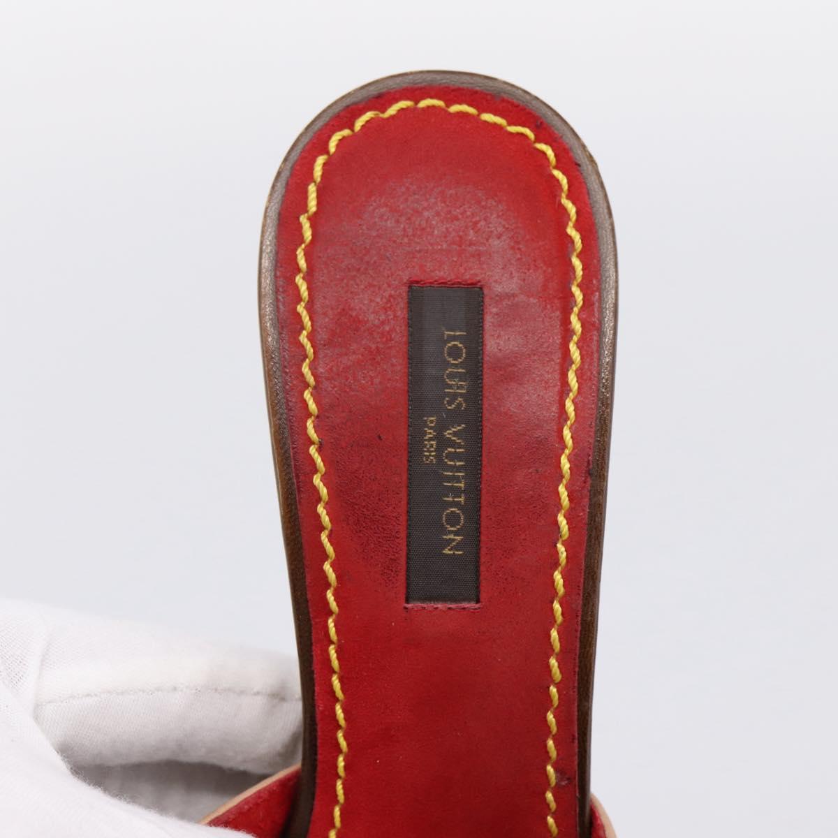 LOUIS VUITTON Monogram Cherry Mule Sandals 36 Marron LV Auth 202717