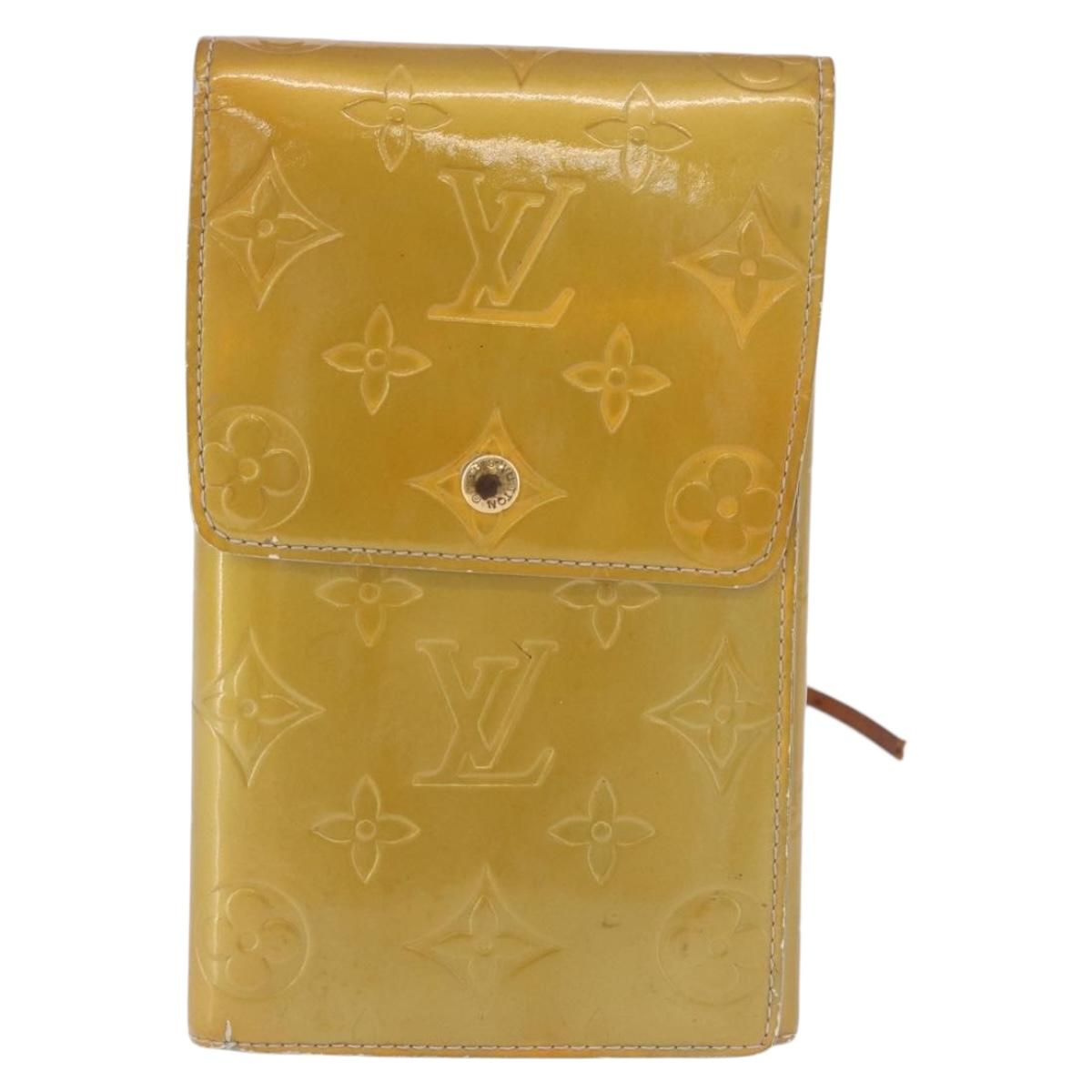 LOUIS VUITTON Monogram Vernis Walker Wallet Gris M91031 LV Auth 202718