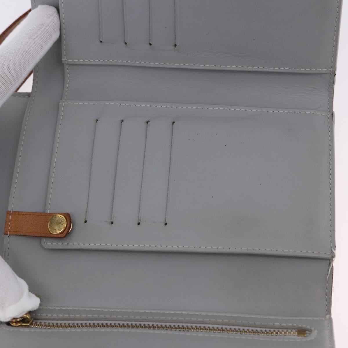 LOUIS VUITTON Monogram Vernis Walker Wallet Gris M91031 LV Auth 202718