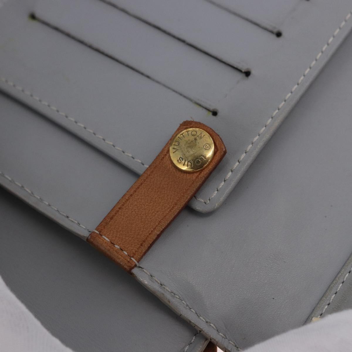 LOUIS VUITTON Monogram Vernis Walker Wallet Gris M91031 LV Auth 202718