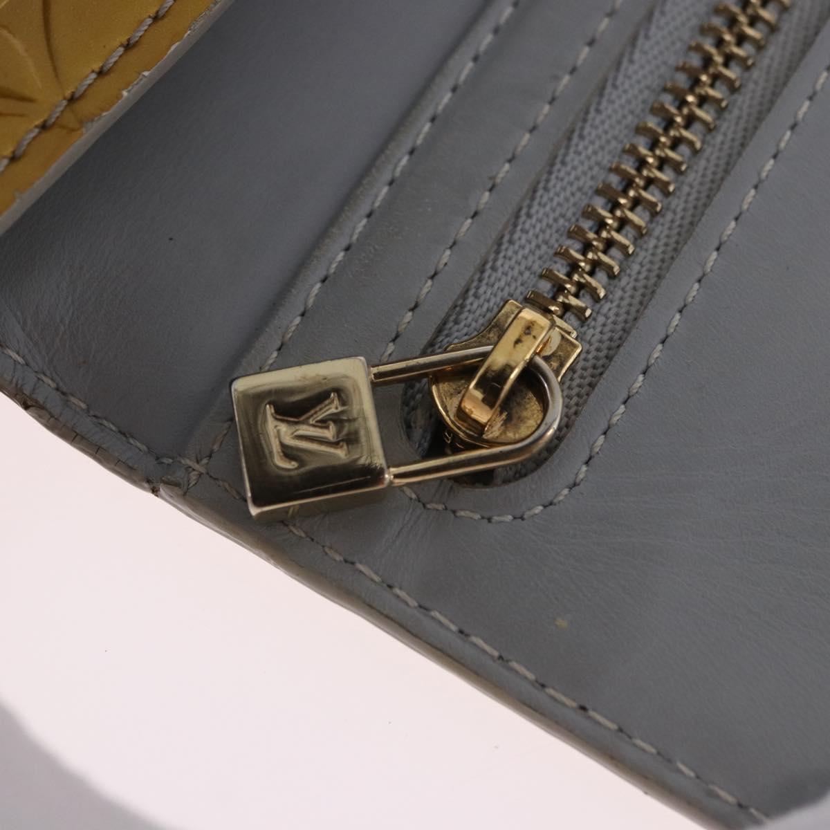LOUIS VUITTON Monogram Vernis Walker Wallet Gris M91031 LV Auth 202718