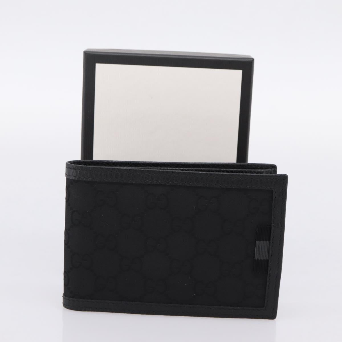 GUCCI GG Canvas Wallet Black 115048 Auth 202719M