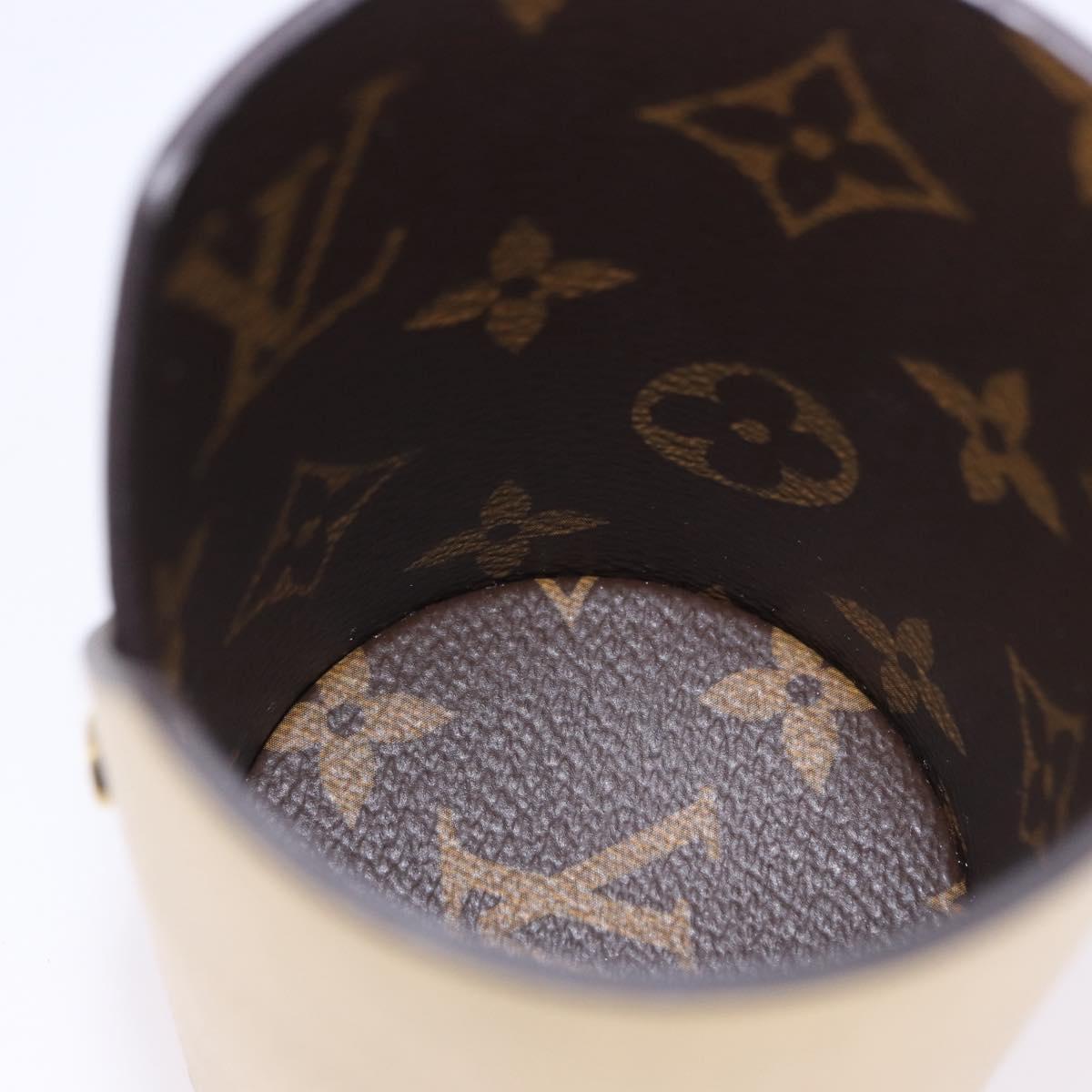 LOUIS VUITTON Monogram Pocrayon Gaston Pen Case Gold LV Auth 202723A