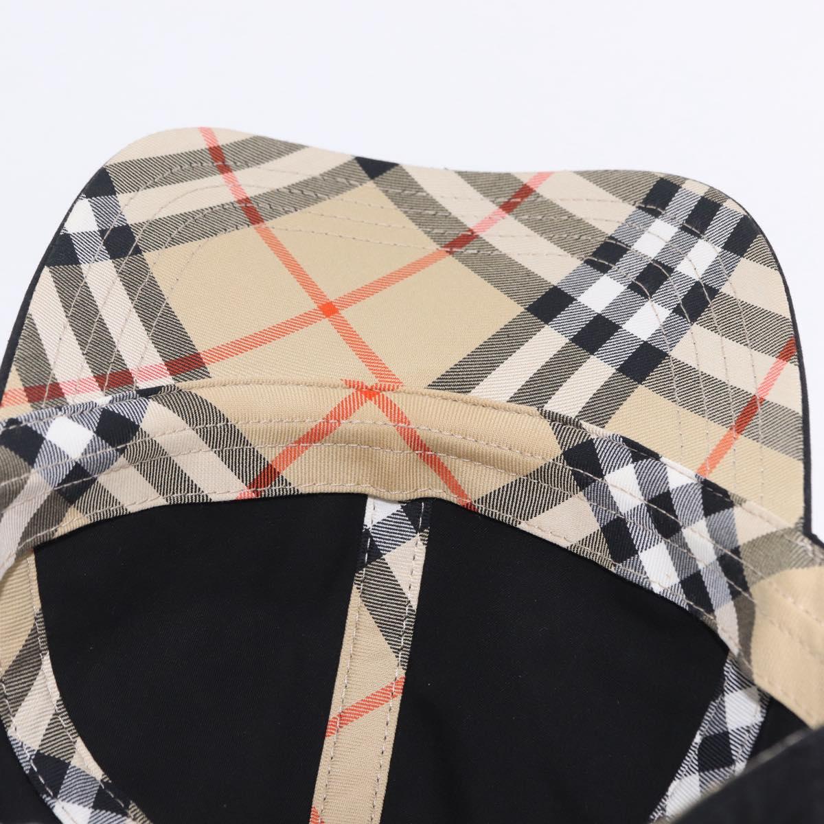 BURBERRY Novachek Cap Canvas XL Black Silver Auth 202726M
