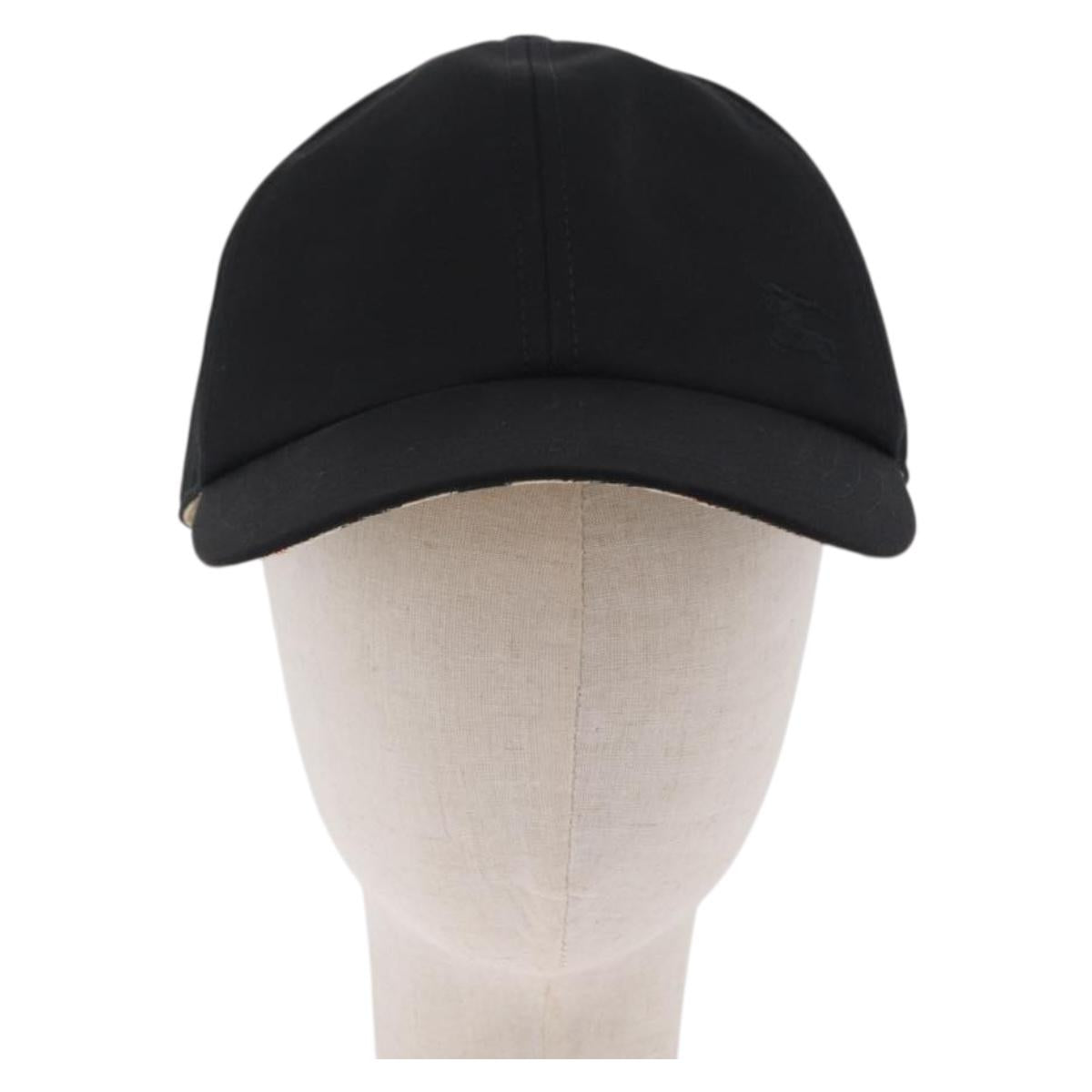 BURBERRY Novachek Cap Canvas XL Black Silver Auth 202726M