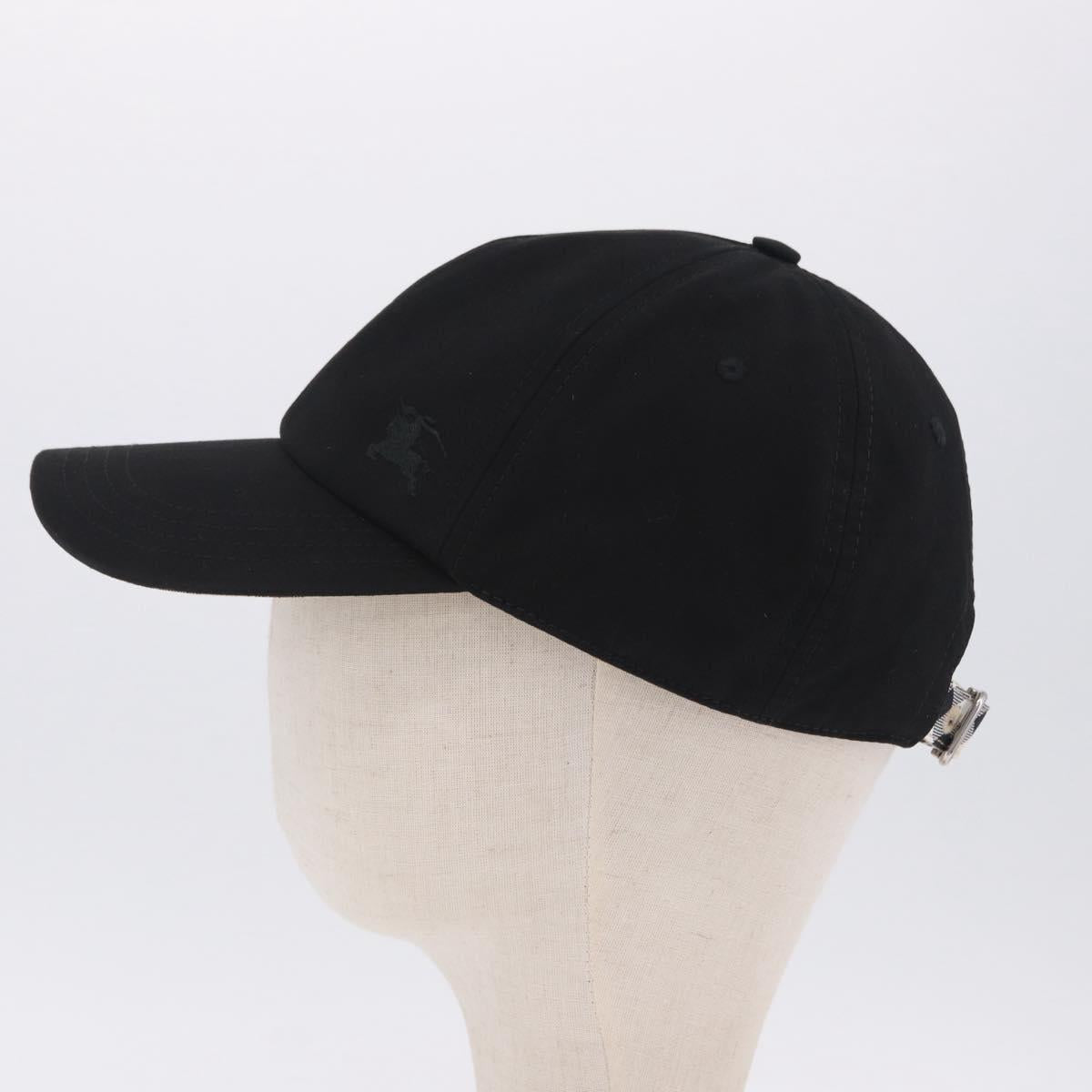 BURBERRY Novachek Cap Canvas XL Black Silver Auth 202726M