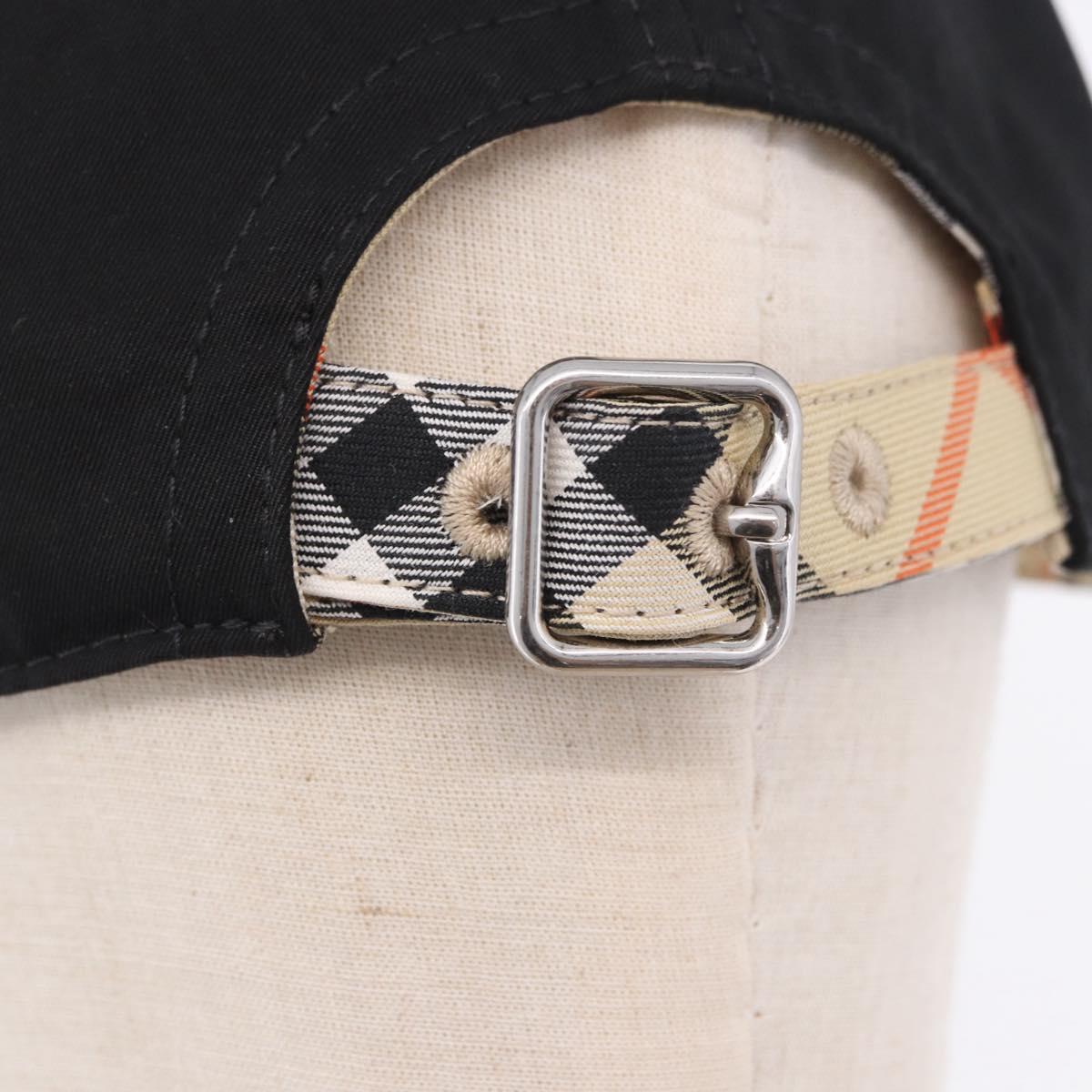 BURBERRY Novachek Cap Canvas XL Black Silver Auth 202726M