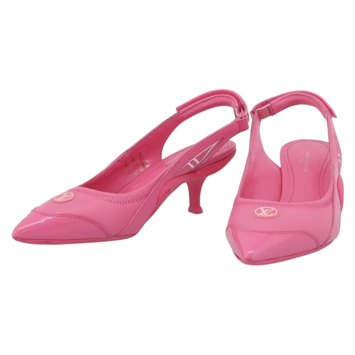 LOUIS VUITTON Arclight Pointed Toe Pumps Leather Pink LV Auth 202728M