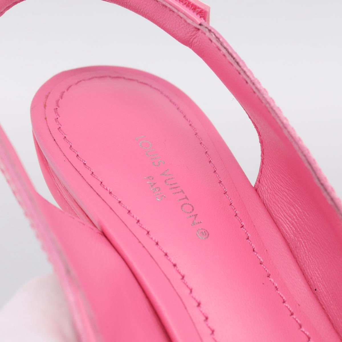 LOUIS VUITTON Arclight Pointed Toe Pumps Leather Pink LV Auth 202728M