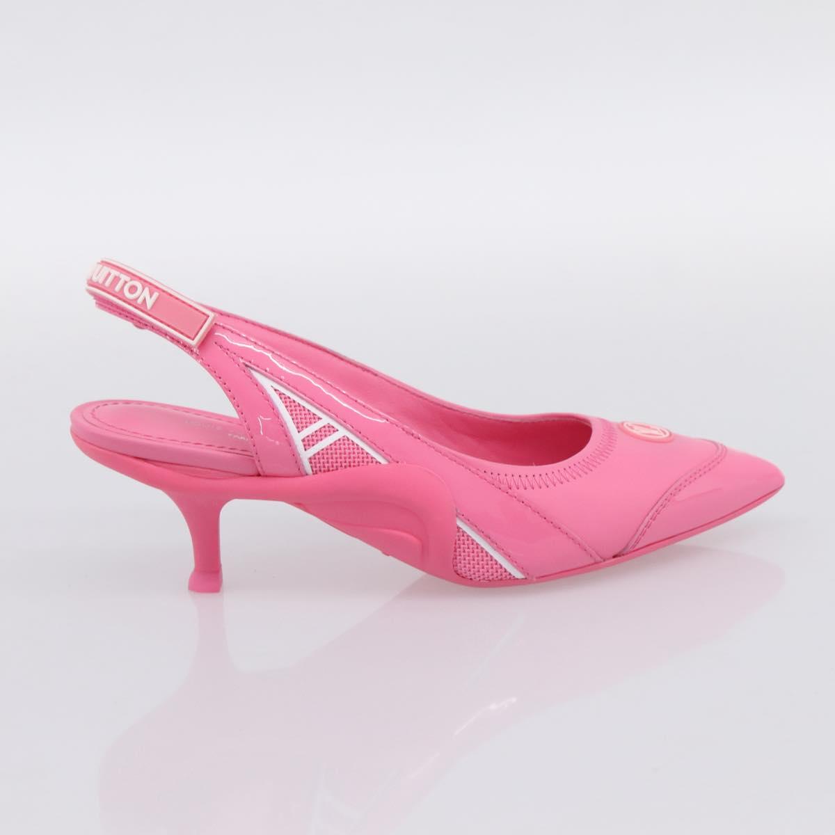 LOUIS VUITTON Arclight Pointed Toe Pumps Leather Pink LV Auth 202728M
