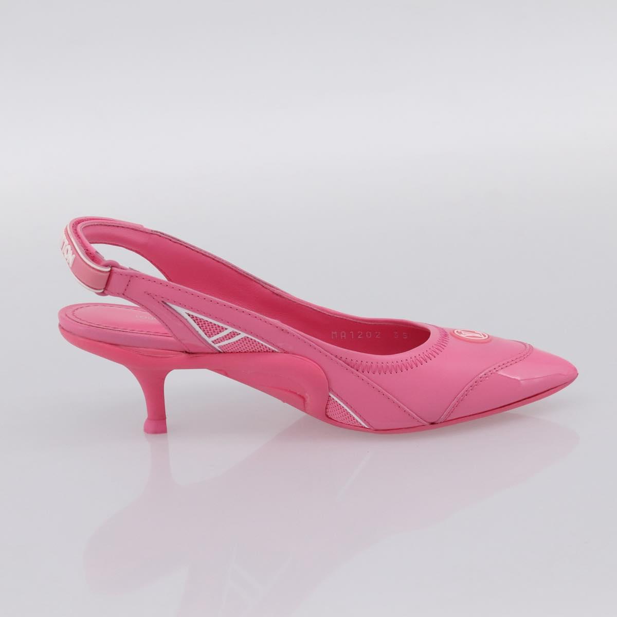 LOUIS VUITTON Arclight Pointed Toe Pumps Leather Pink LV Auth 202728M
