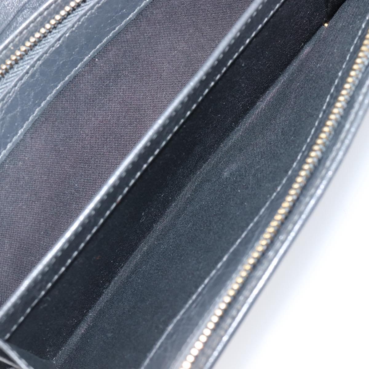BALENCIAGA Classic Continental Zip Wallet Leather Gray Gold 253054 Auth 202730A
