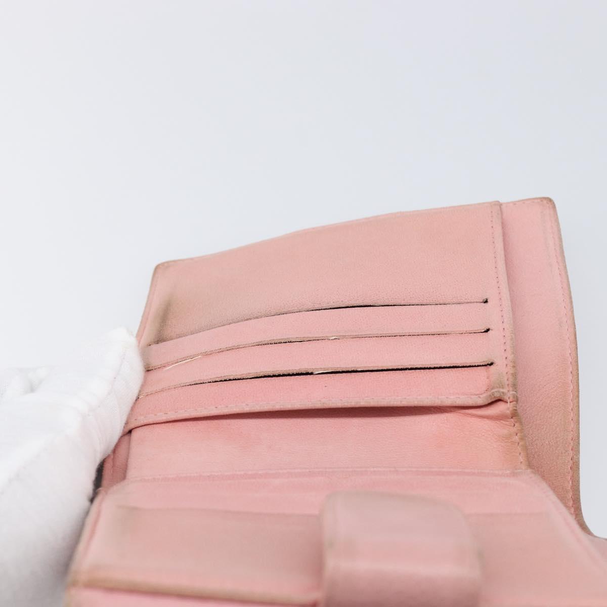 CHANEL Wallet Caviar Skin Pink Gold CC Auth 202731