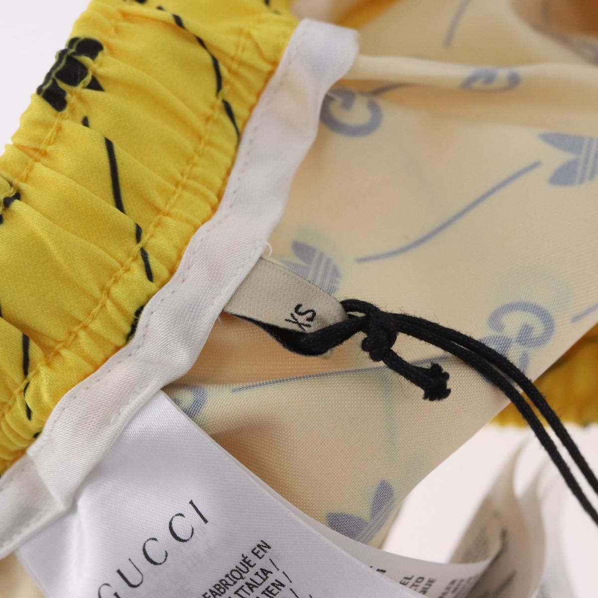 GUCCI Shorts Adidas Collaboration Pants Polyester XS Yellow Auth 202733M