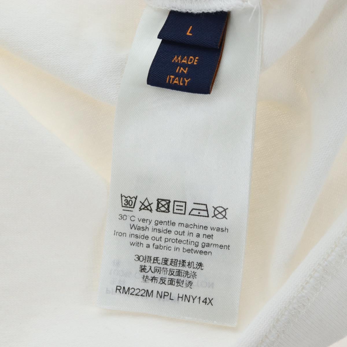LOUIS VUITTON TShirt LV Spread Embroidery Shirt Cotton White LV Auth 202735M