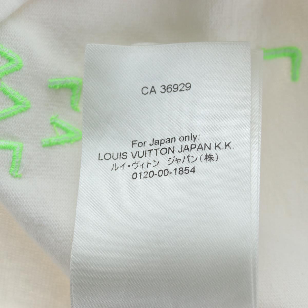 LOUIS VUITTON TShirt LV Spread Embroidery Shirt Cotton White LV Auth 202735M