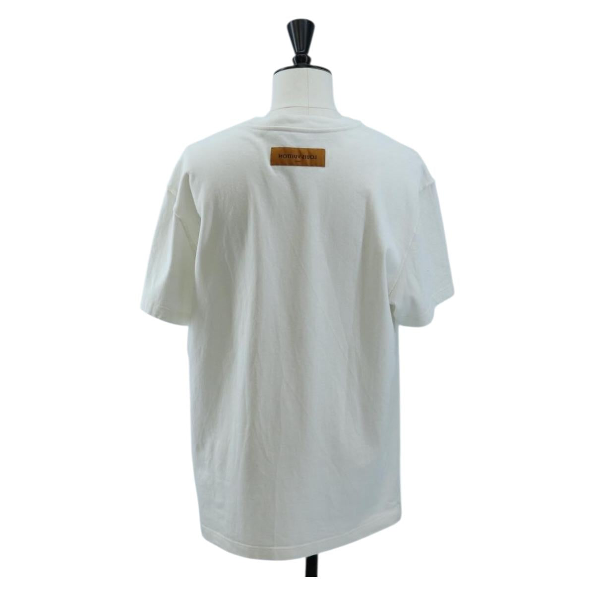 LOUIS VUITTON TShirt LV Spread Embroidery Shirt Cotton White LV Auth 202735M