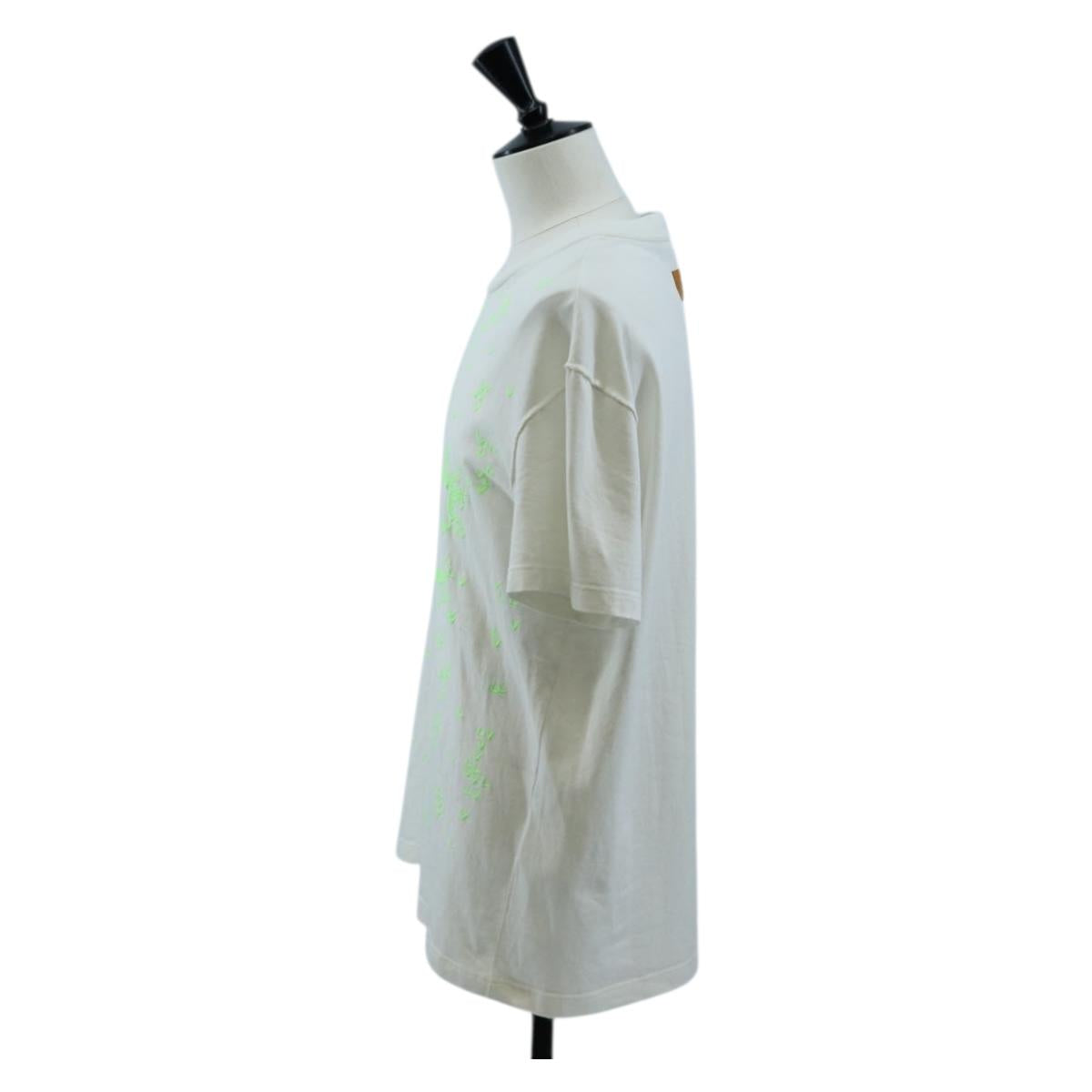 LOUIS VUITTON TShirt LV Spread Embroidery Shirt Cotton White LV Auth 202735M