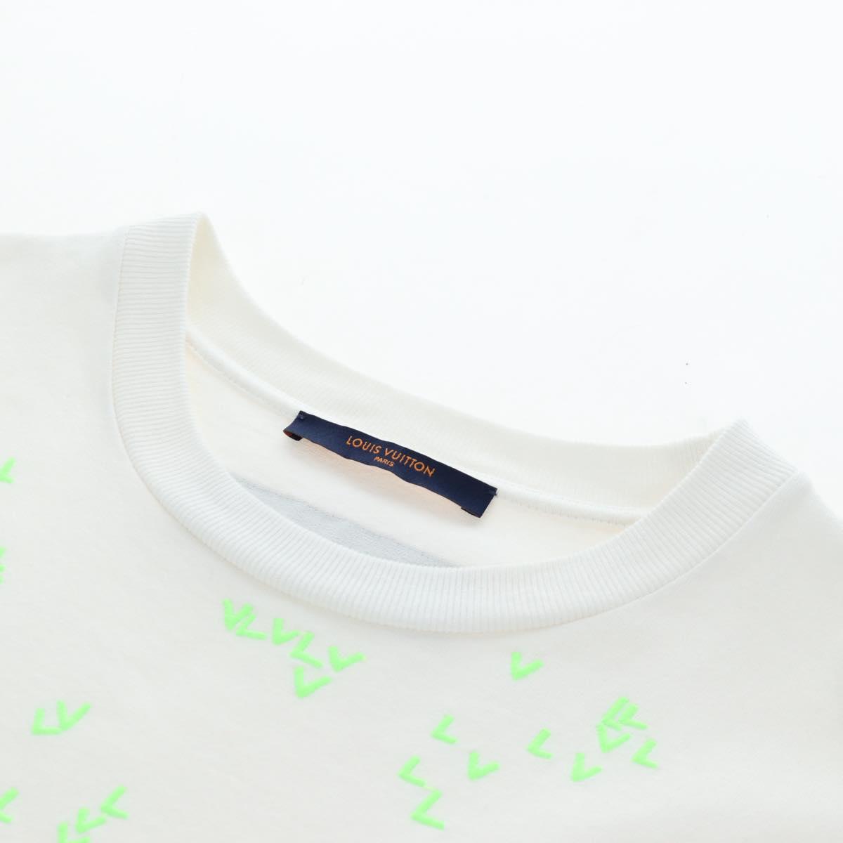 LOUIS VUITTON TShirt LV Spread Embroidery Shirt Cotton White LV Auth 202735M