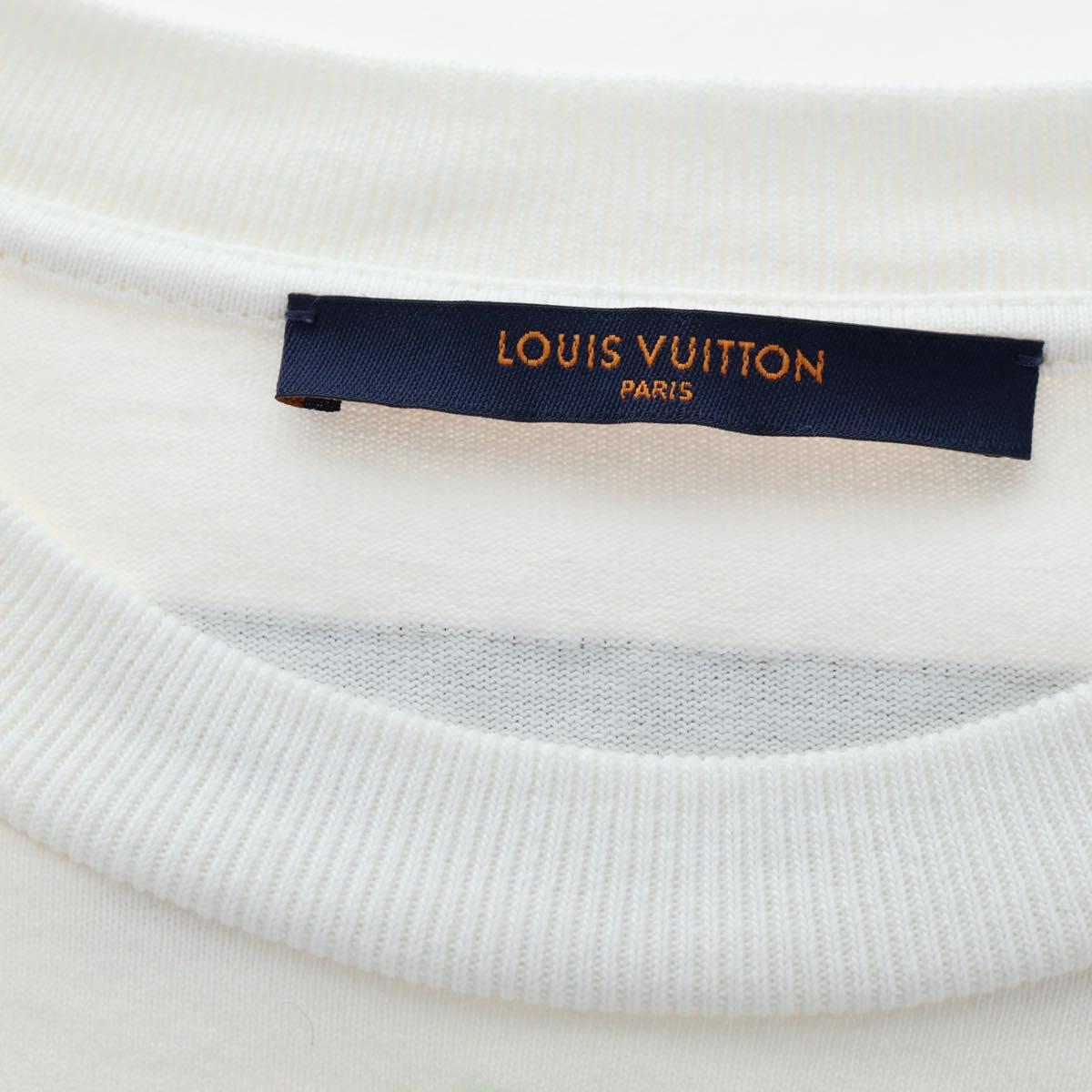 LOUIS VUITTON TShirt LV Spread Embroidery Shirt Cotton White LV Auth 202735M
